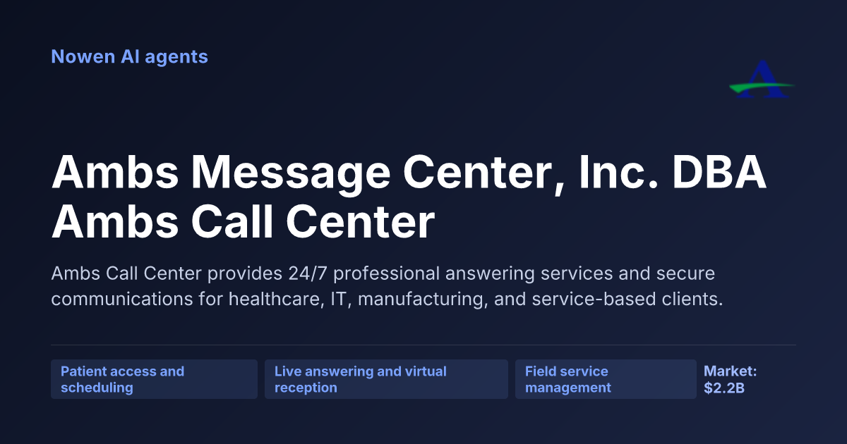 Ambs Message Center, Inc. DBA Ambs Call Center — og:image preview