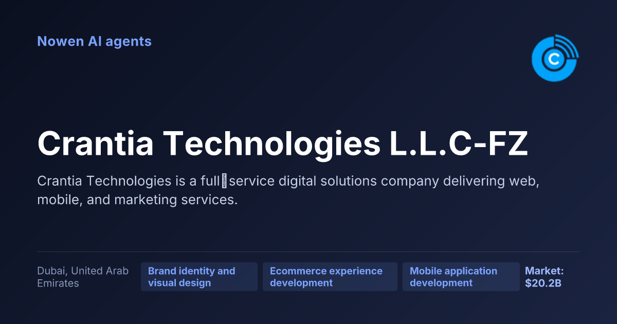 Crantia Technologies L.L.C-FZ — og:image preview